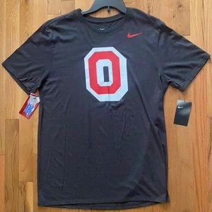 Nike t-shirt Ohio State logo. Gray color in large. New, never worn